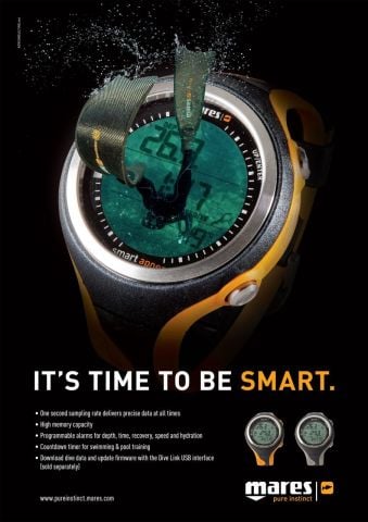 Mares Smart Apnea Dalış Bilgisayarı Olive Yeşil