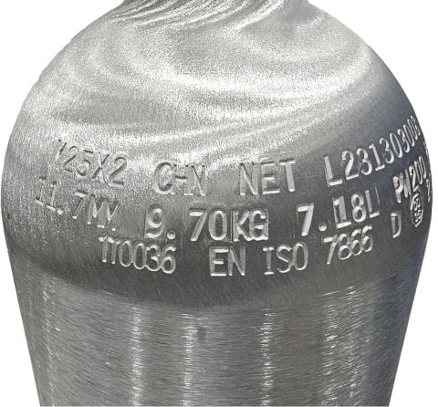 7,0 L. Alüminyum Tüp-Vanalı (Dalış Tüpü)