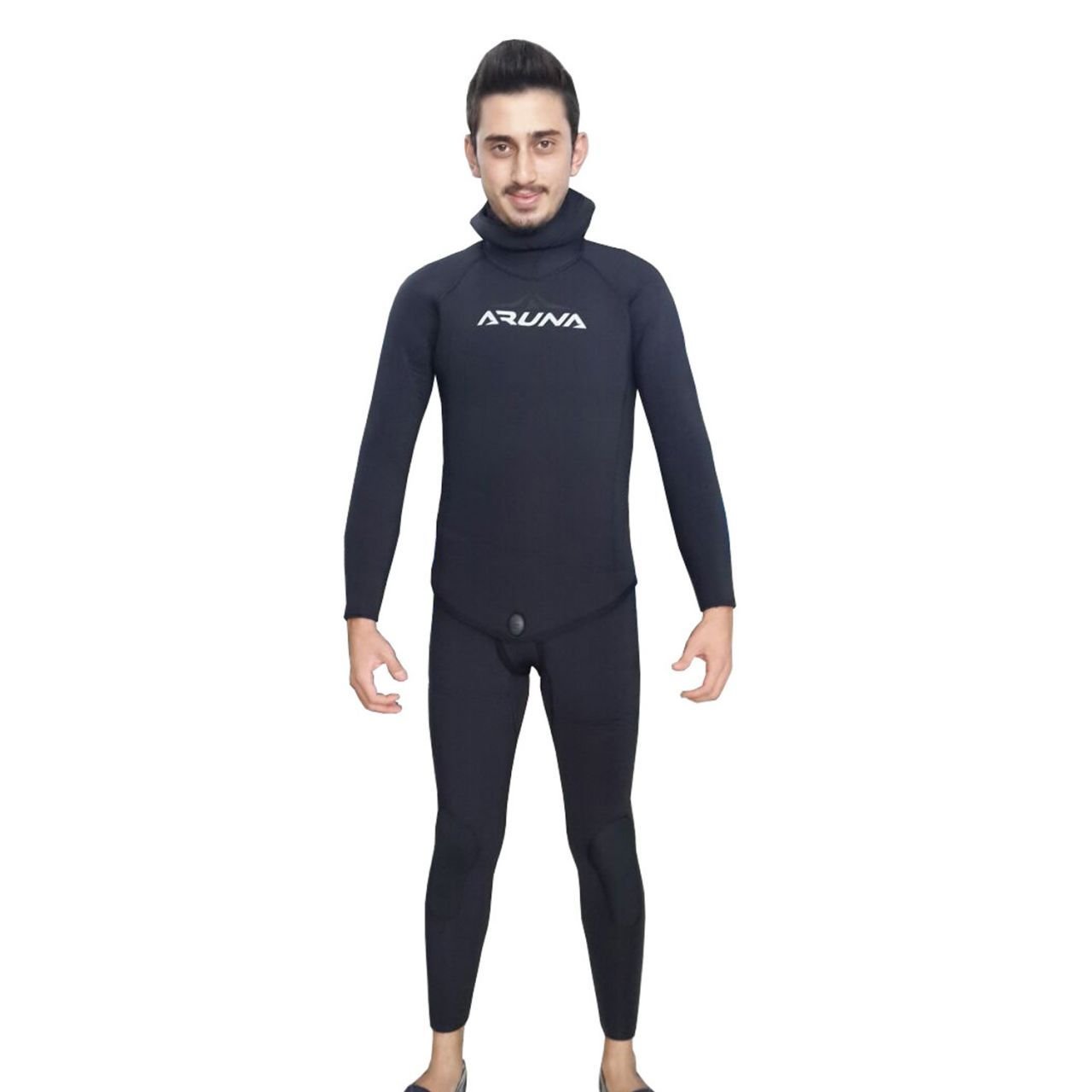 Aruna 7mm İki Parça Fermuarsız Erkek Dalış Elbisesi LARGE