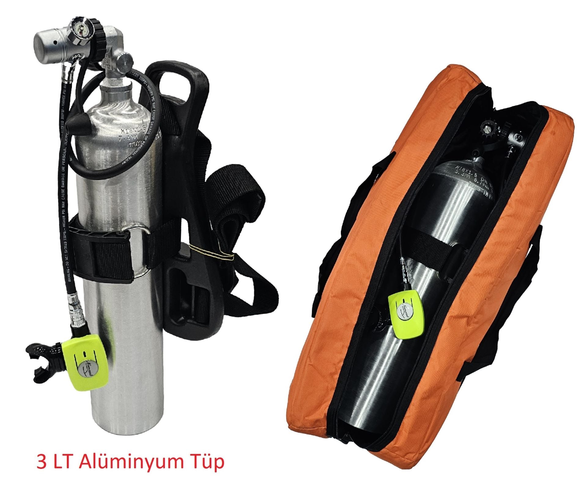 3 L. Tekne Scuba Set - Çantalı