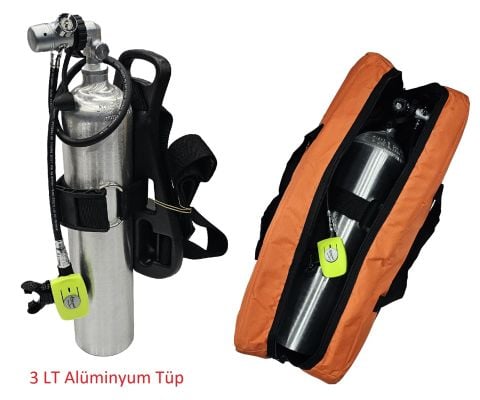 3 L. Tekne Scuba Set - Çantalı