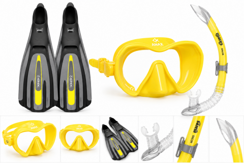 ANAX MASKE PALET ŞNORKEL 3 LÜ  (SET 2)