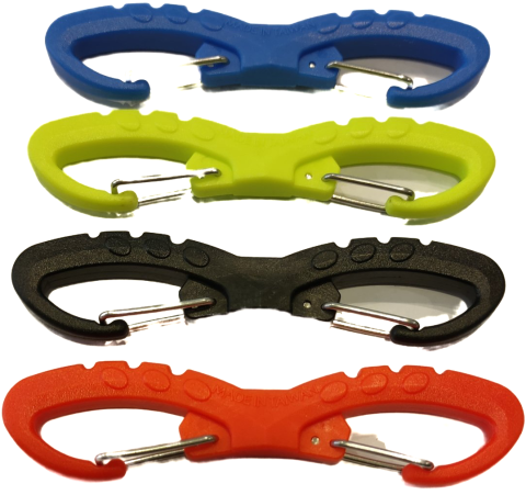 ÇİFTLİ PLASTİK KARABİNA turuncu