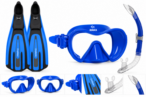 ANAX MASKE PALET ŞNORKEL 3 LÜ SET (SET 3)