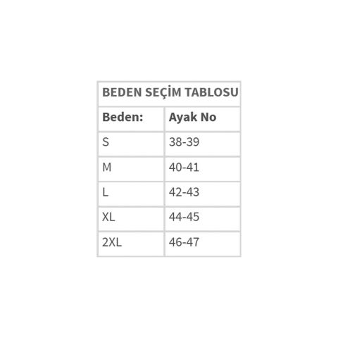 3mm.Tabanlı Çorap M